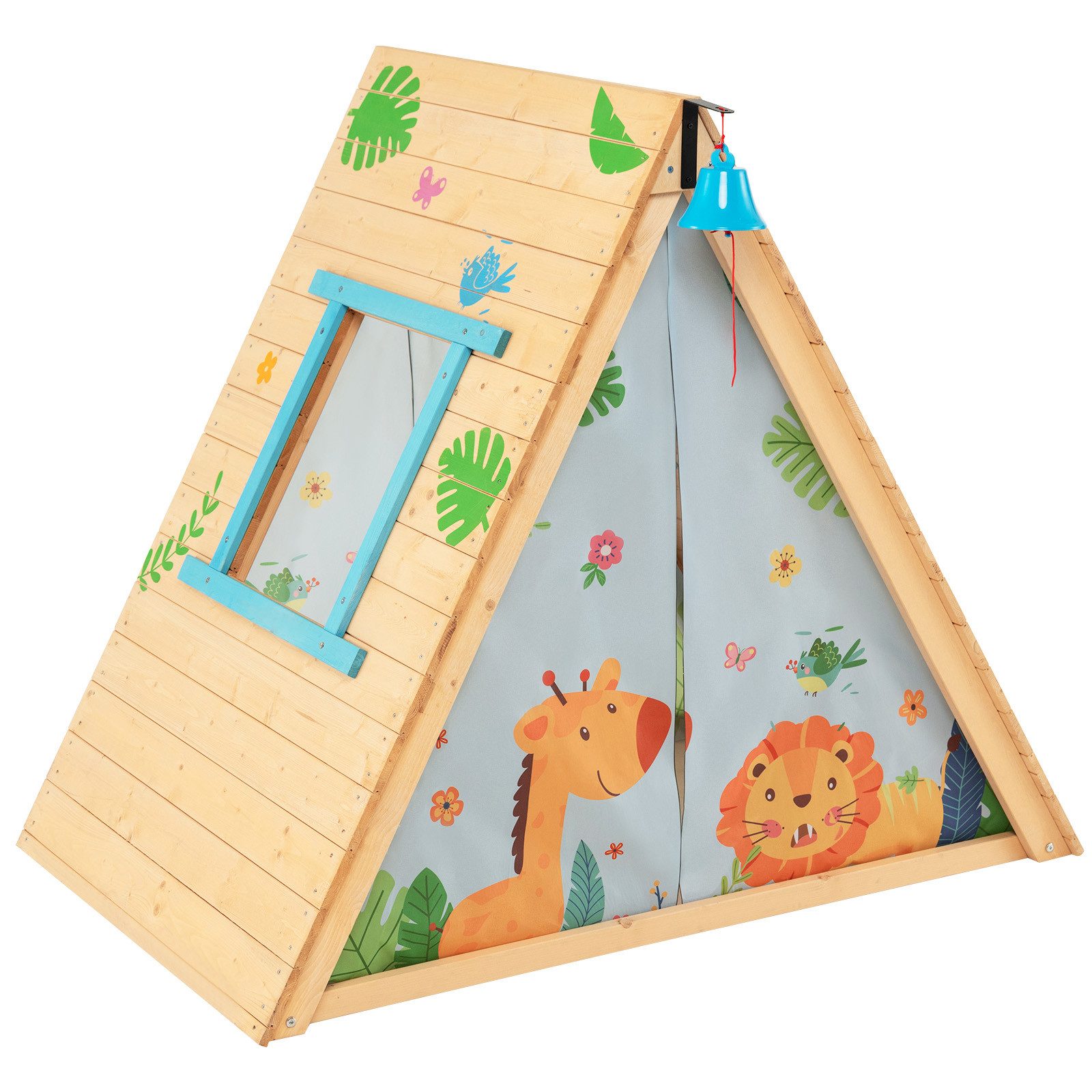 COSTWAY Spielhaus Spielturm, 2 in 1,