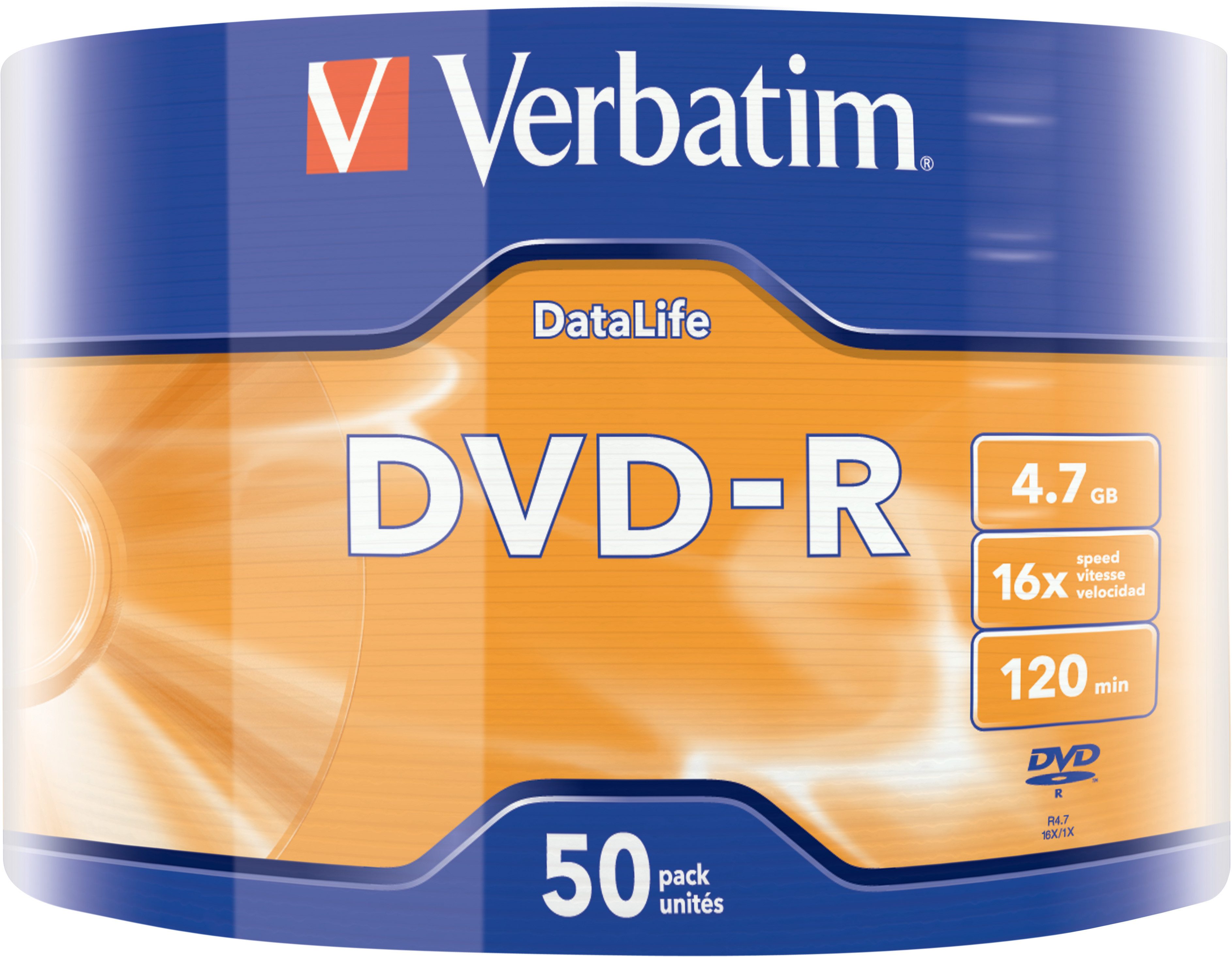 Verbatim DVD-Rohling 50 Rohlinge DVD-R 4,7GB