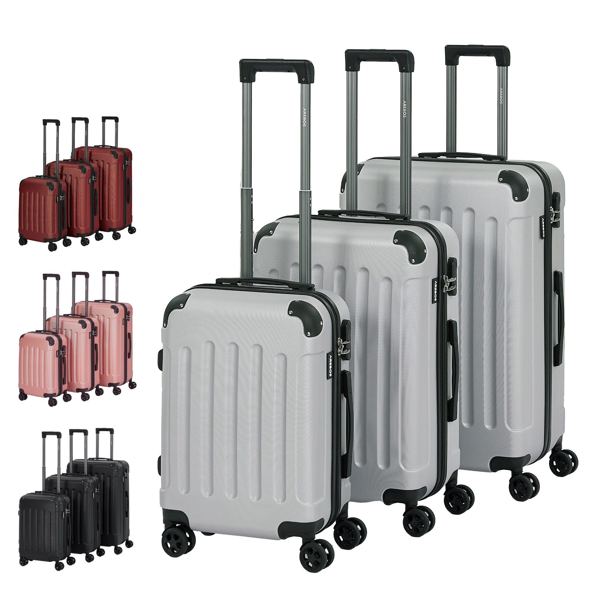Arebos Koffer Hartschalen Koffer Trolley Reisekoffer