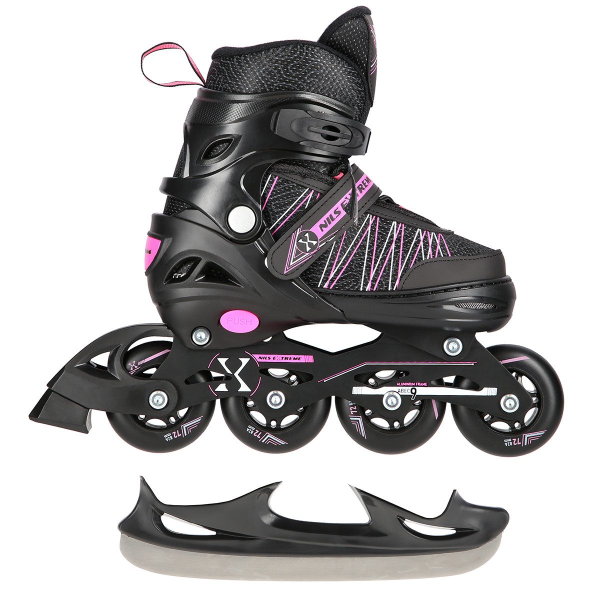 NILS EXTREME Inlineskates 2-IN-1 Inliner Schlittschuhe