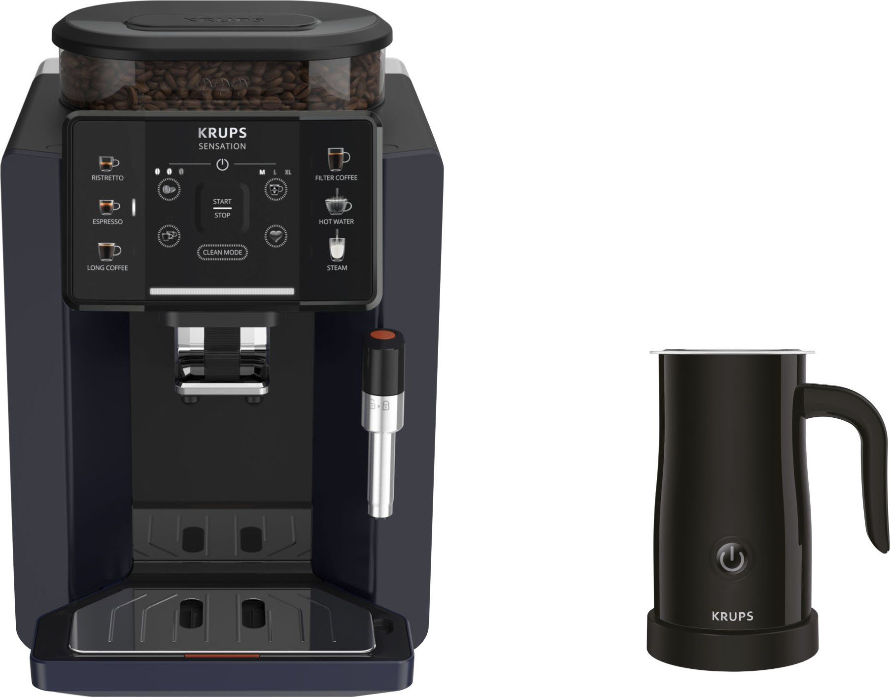 Krups Kaffeevollautomat EA910B.23 Sensation Milk Bundle,