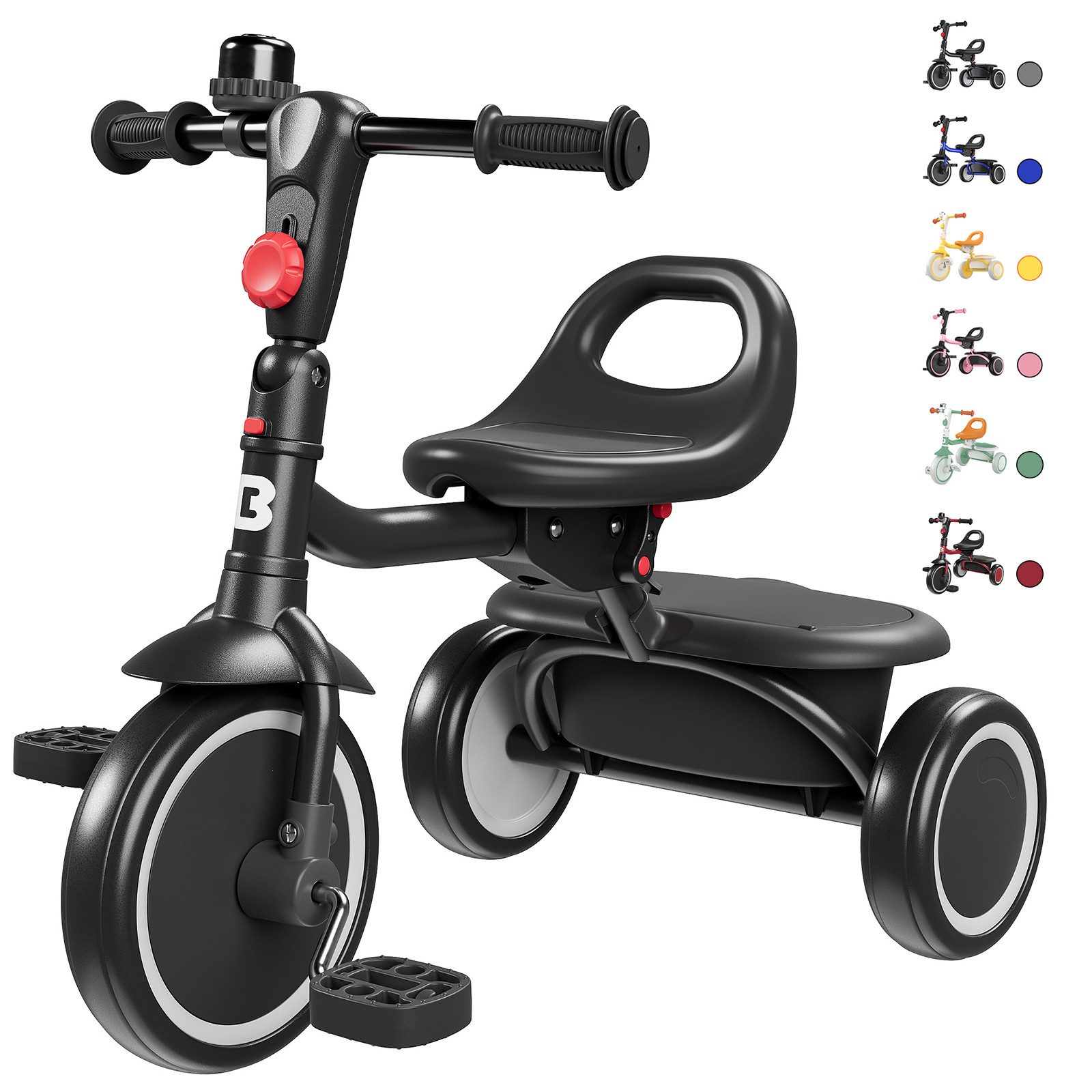 besrey Fahrrad-Laufrad Dreirad Kinderdreirad Kinderfahrrad mit