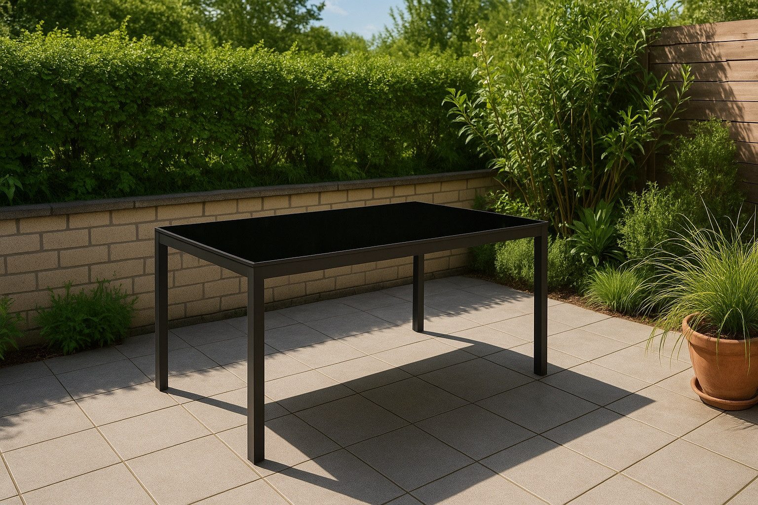 Bel-Sol Gartentisch Milan Esstisch 160x90 cm