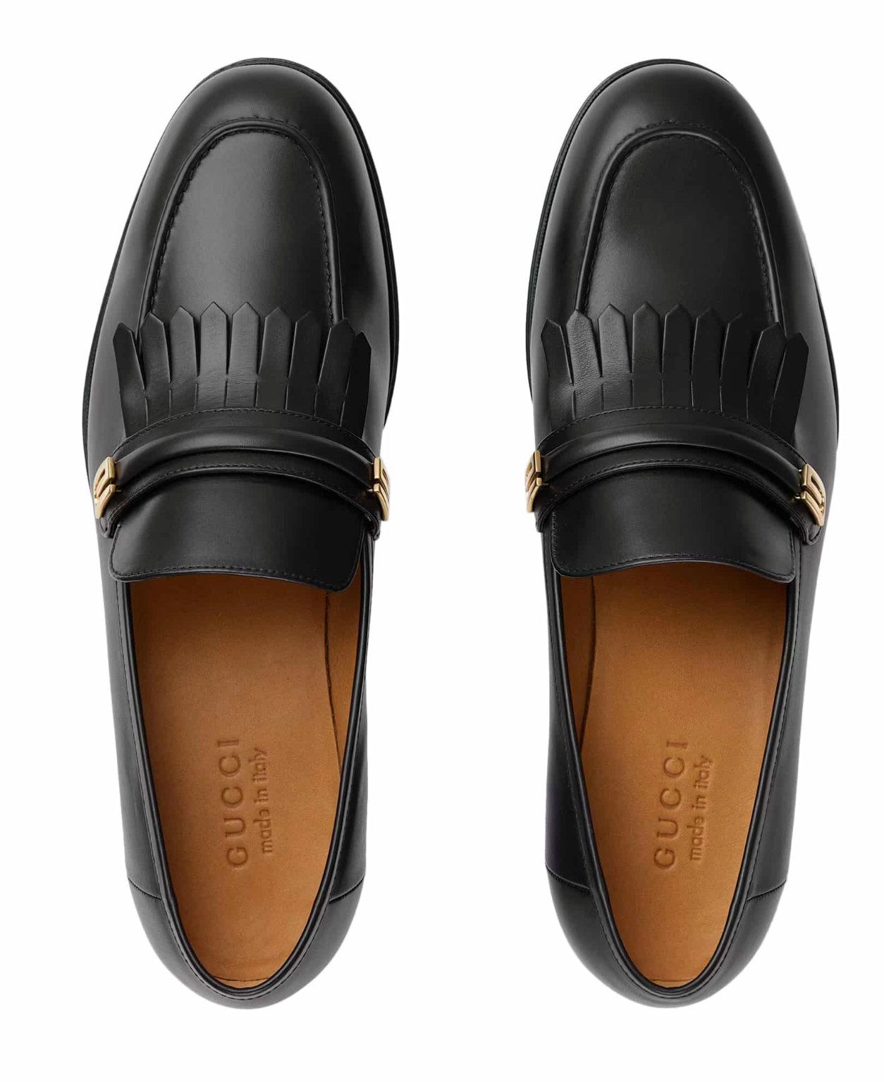 GUCCI Schuhe Loafers Mirrored G Gold