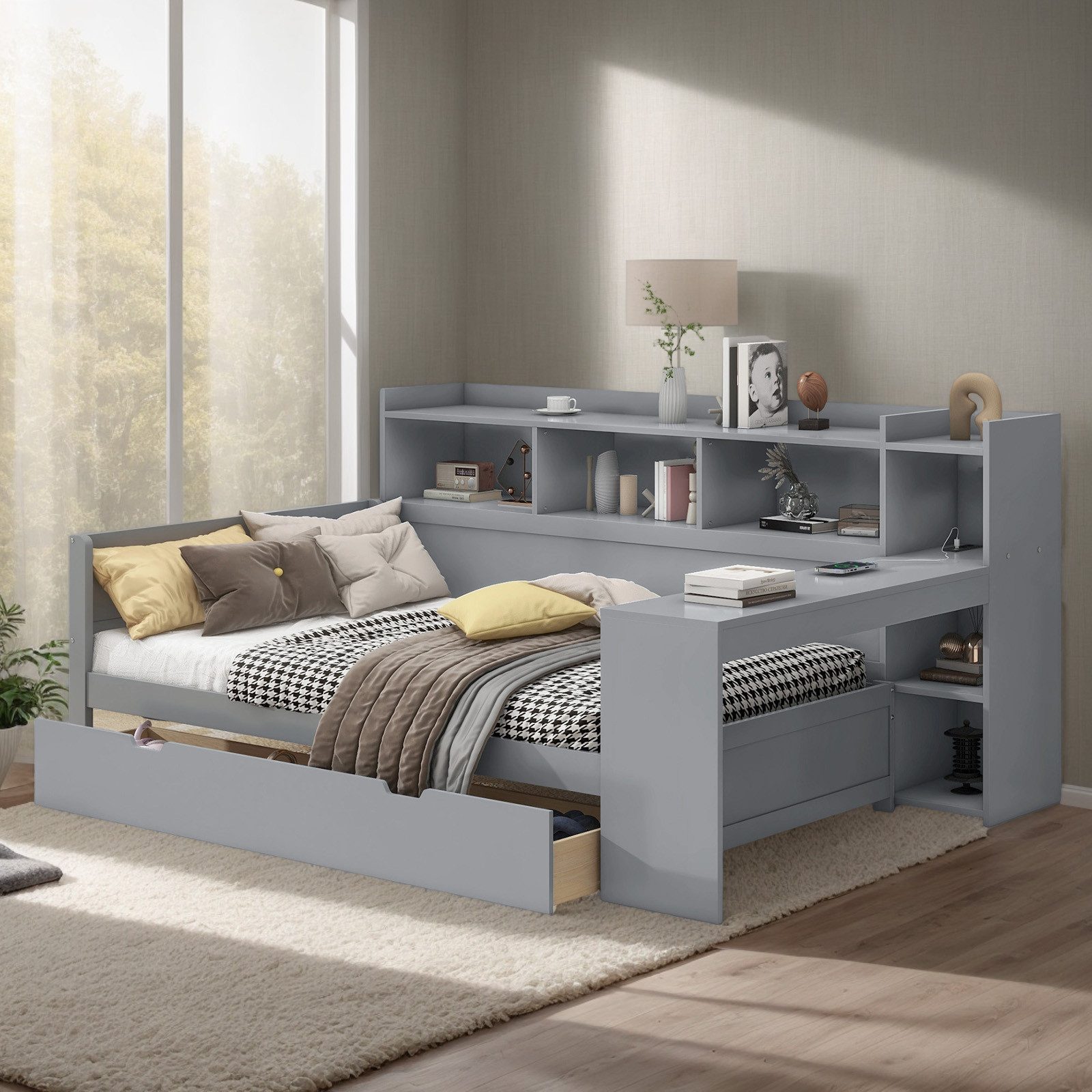 REDOM Schlafsofa Daybett,Funktionsbett,Stauraumbett, Schlafsofa, Tagesbett mit