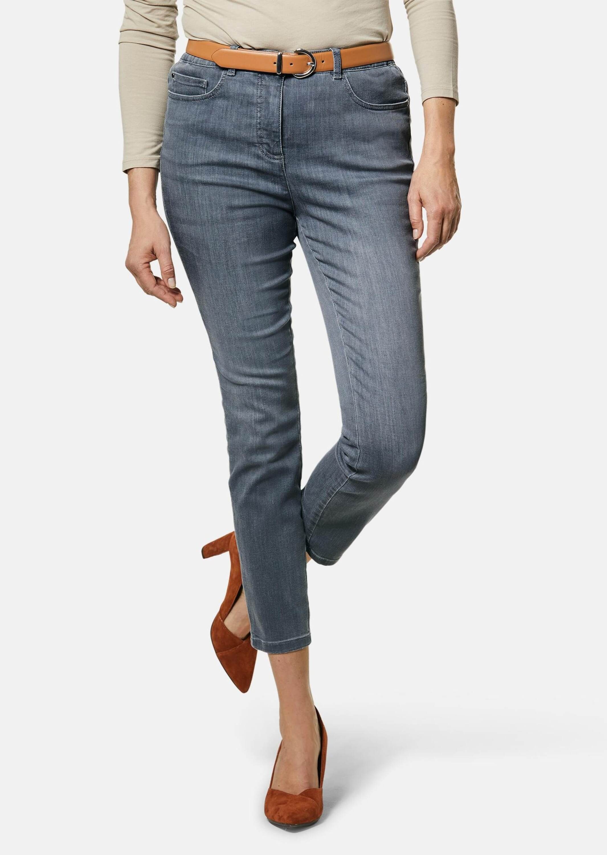GOLDNER 7/8-Caprijeans Verkürzte Jeanshose ANNA