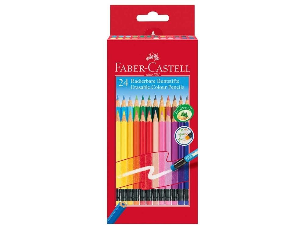 Faber-Castell Buntstift Faber-Castell Buntstifte mit Radierer,