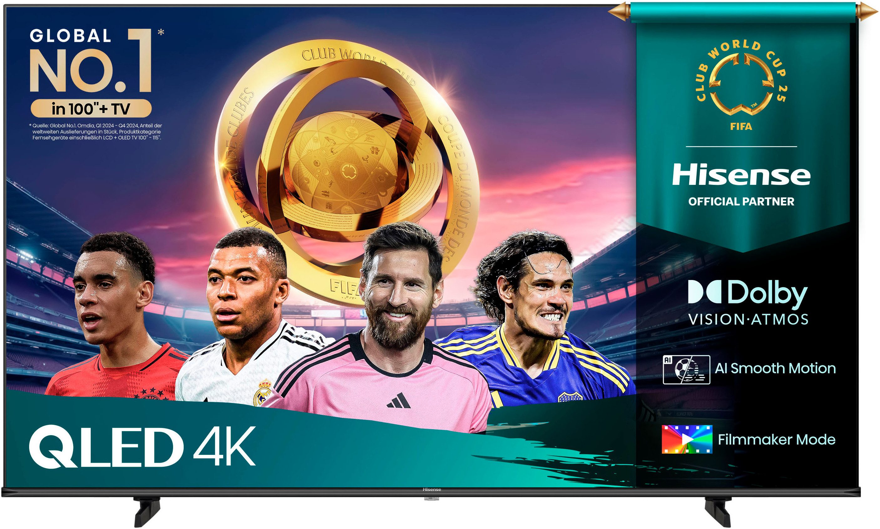 Hisense 55E77Q QLED-Fernseher (139 cm/55 Zoll,