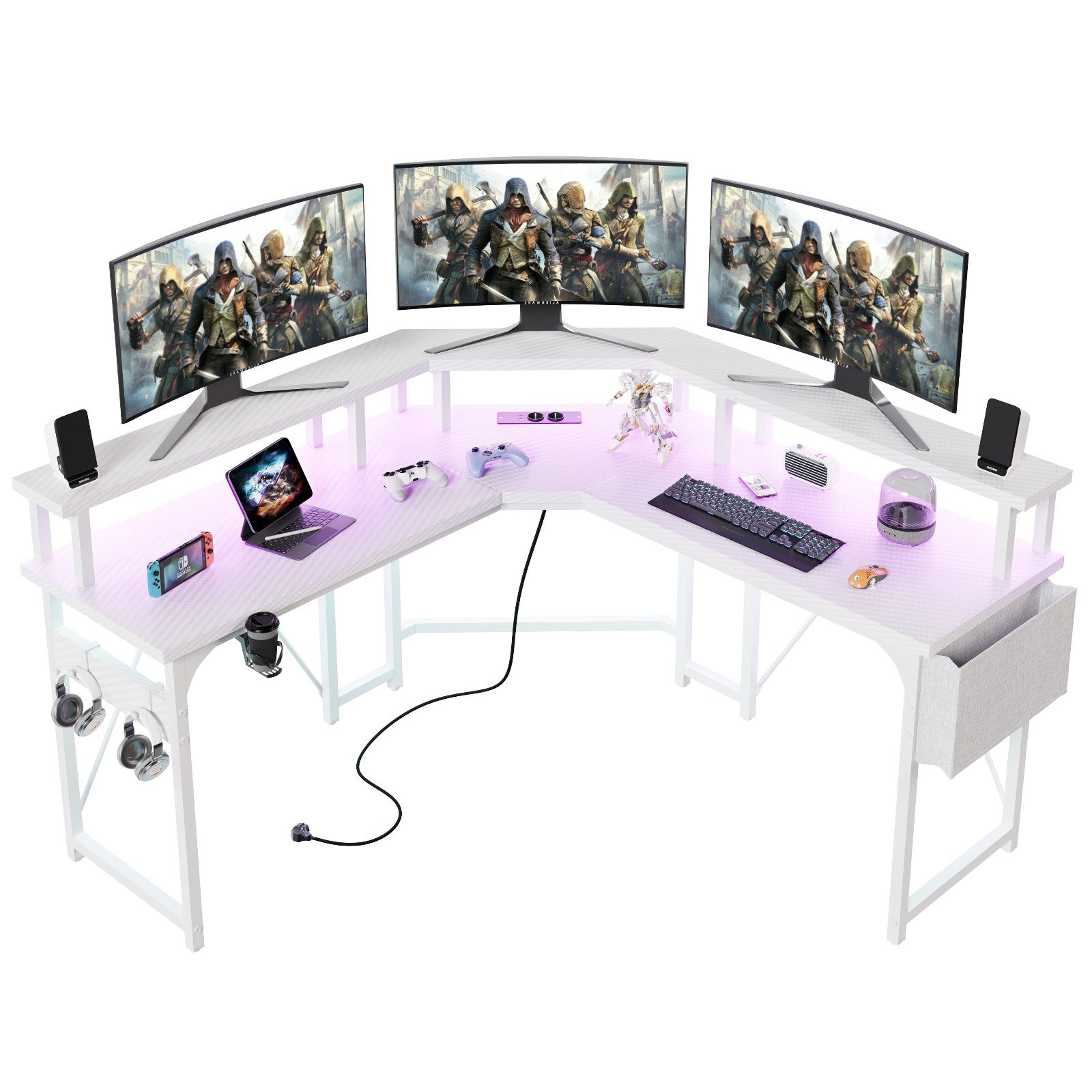 HOMALL Eckschreibtisch Schreibtisch Computertisch L-förm Eckschreibtisch