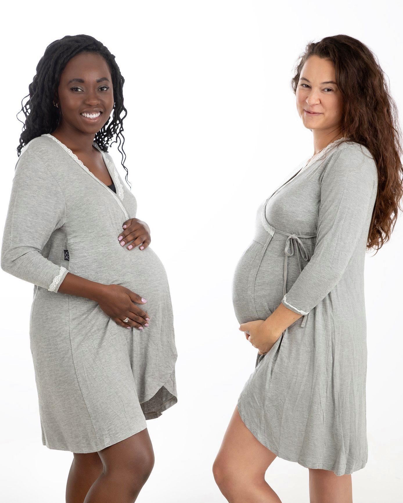 petit amour Umstandstunika GISELE Geburtshemd Stillnachthemd