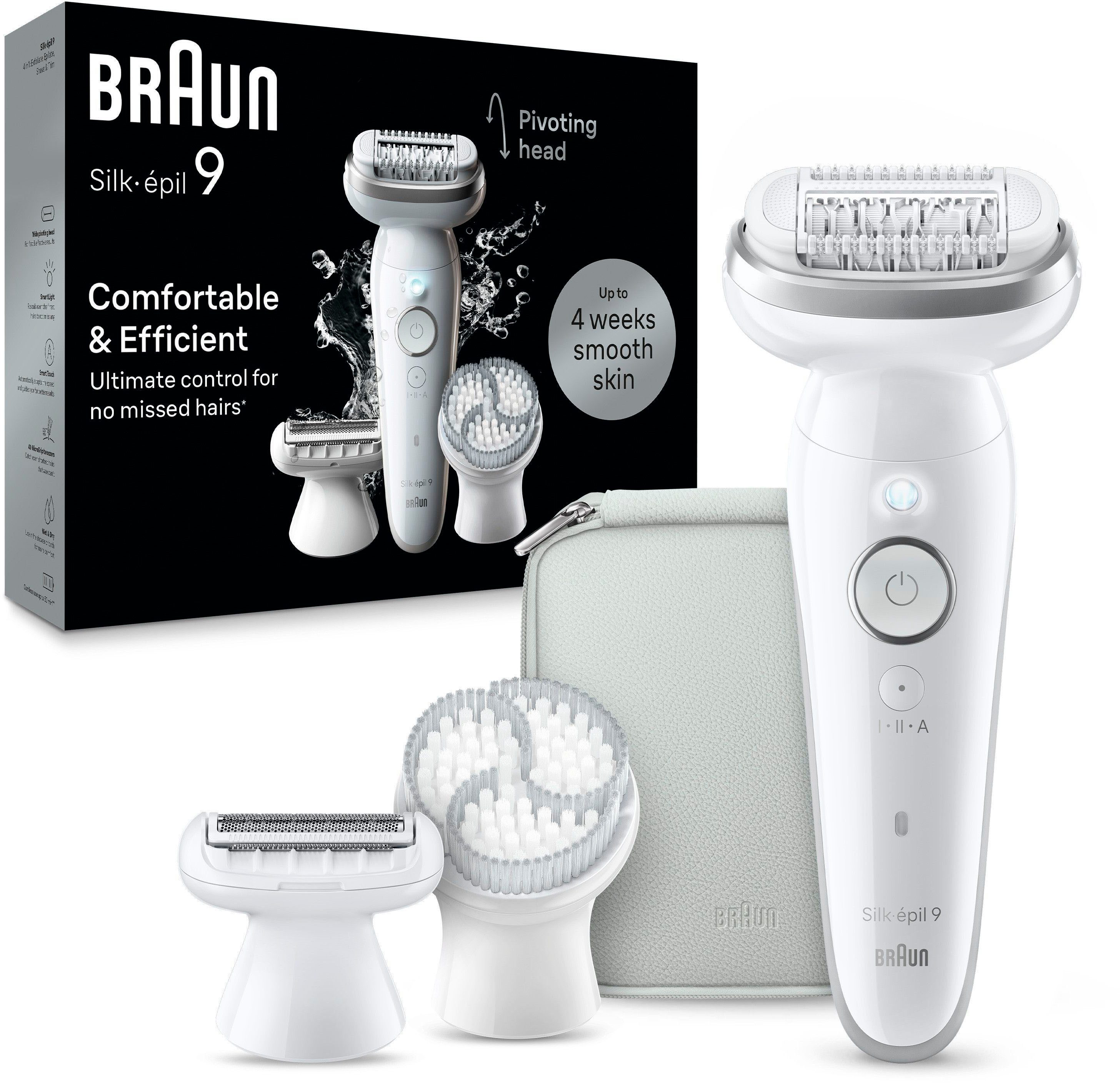 Braun Epilierer Silk-épil 9 9-061, Rasier-, Trimmer- & Peelingaufsatz,