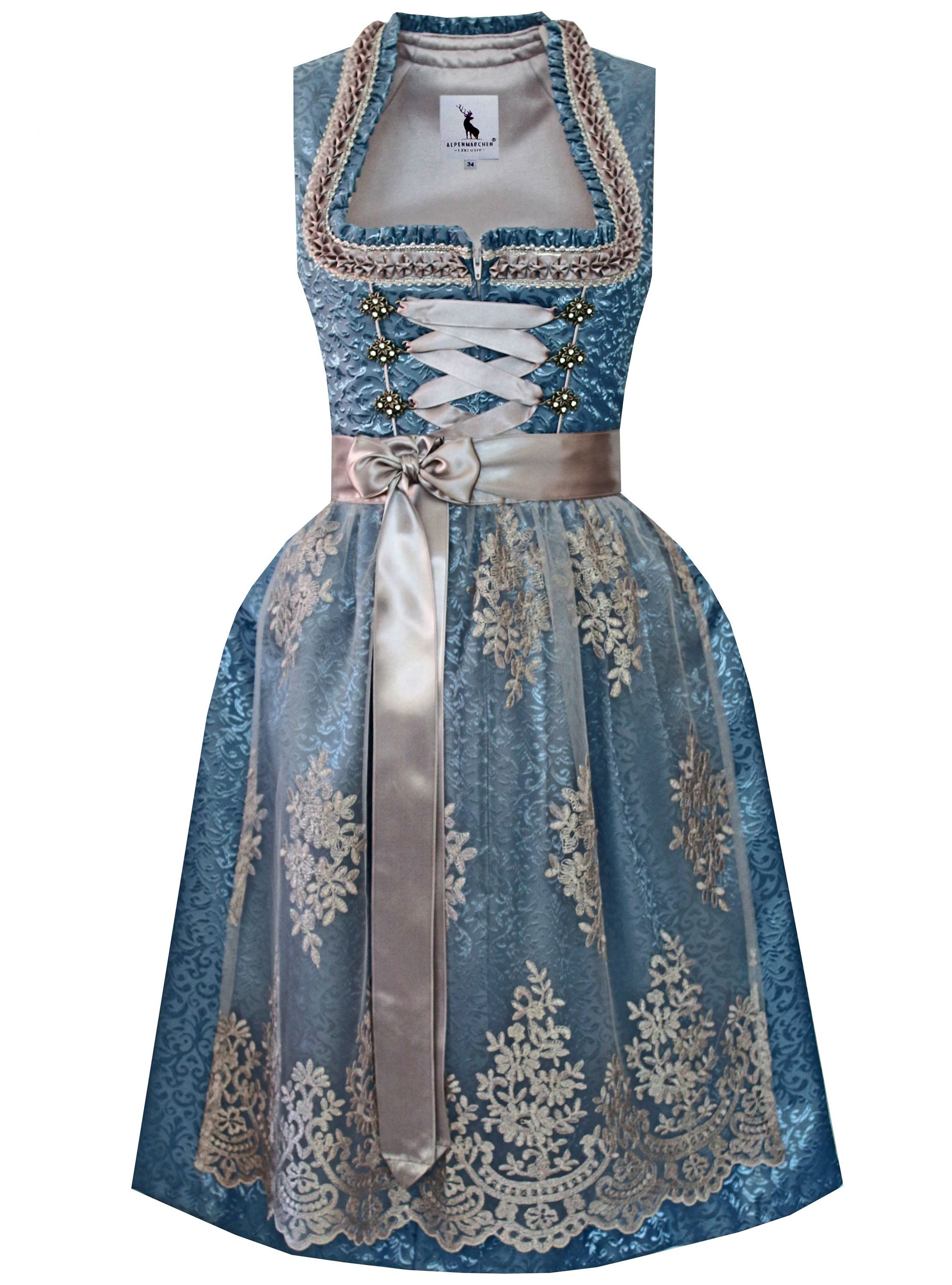 Alpenmärchen Dirndl Dirndl Lydia in blau