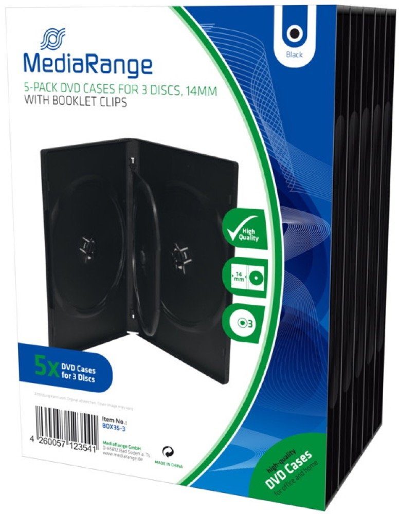 Mediarange DVD-Hülle 5 DVD Hüllen 3er