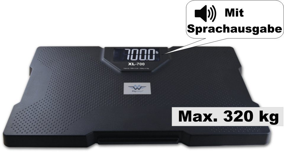MyWeigh Personenwaage Sprechende Personenwaage 320kg Diätwaage