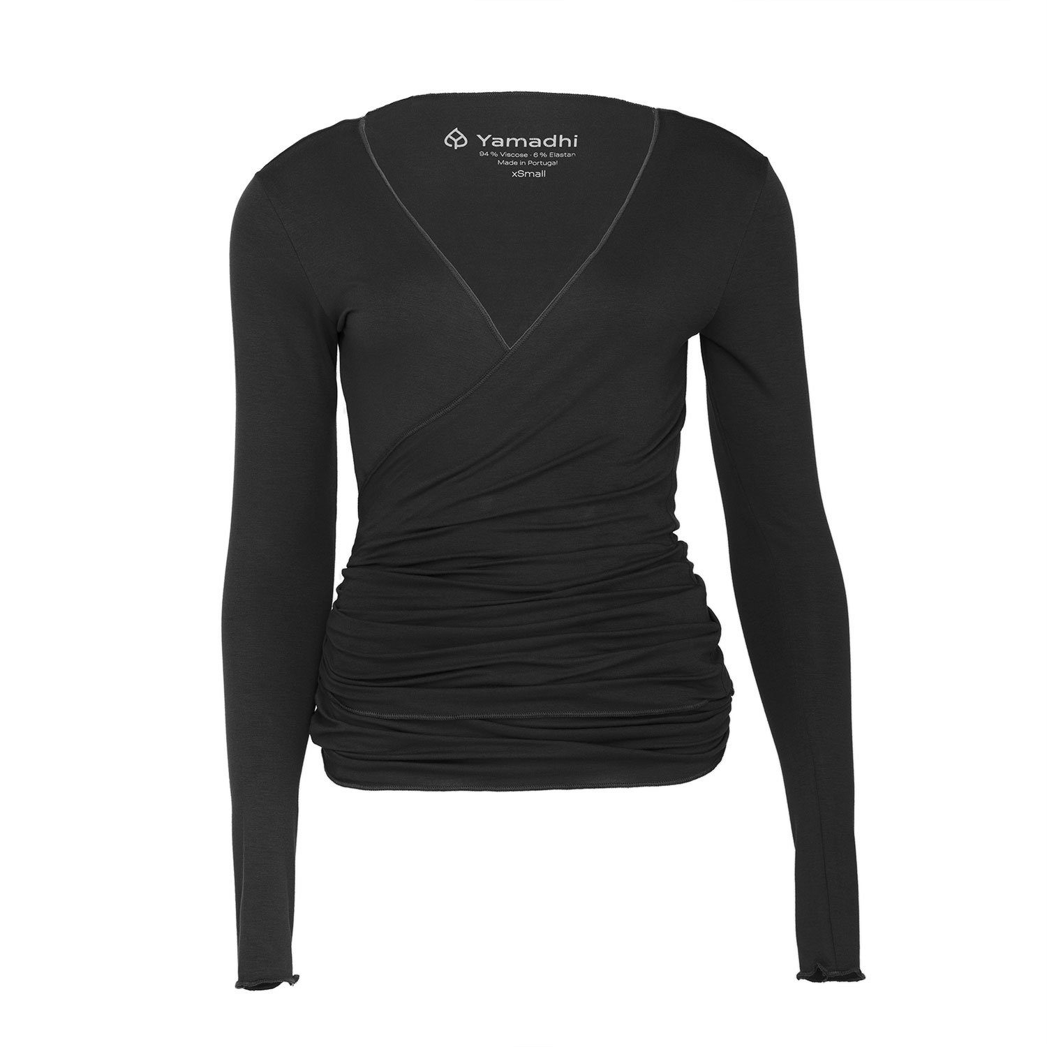Yamadhi Yoga-Wickeljacke Yoga Wickeljacke, Viskose, Schwarz