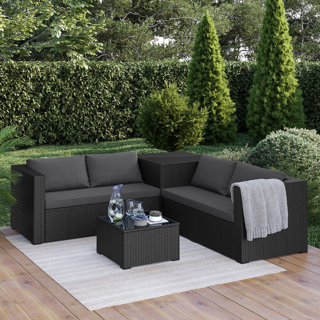 STEELSØN Sitzgruppe Veloria, (2 Sofa, Tisch,