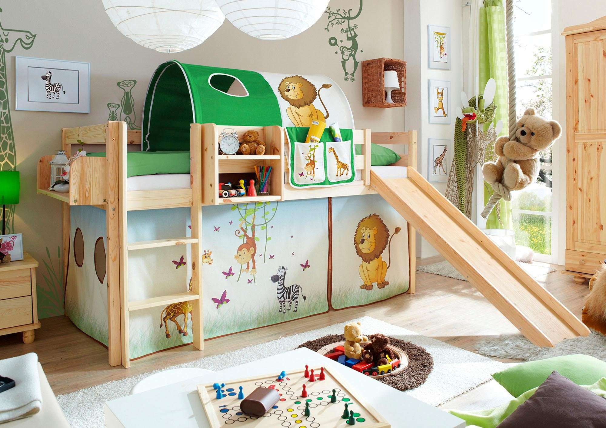 Ticaa Hochbett Manuel Rollrost und Textil-Set