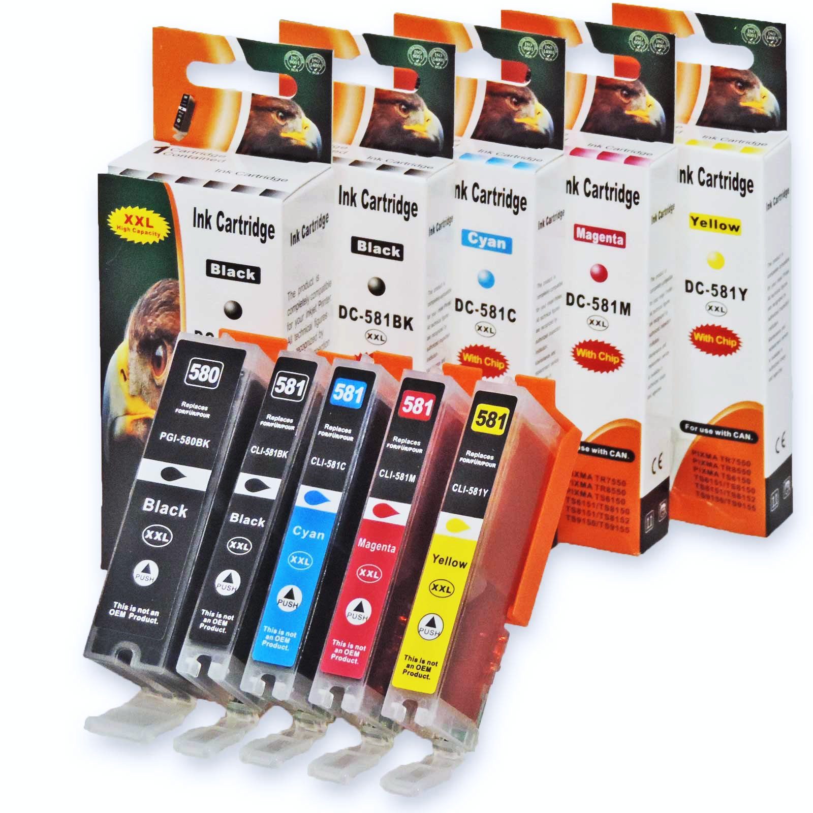 Kompatibel Canon CLI-581 XXL, PGI-580 XXL,