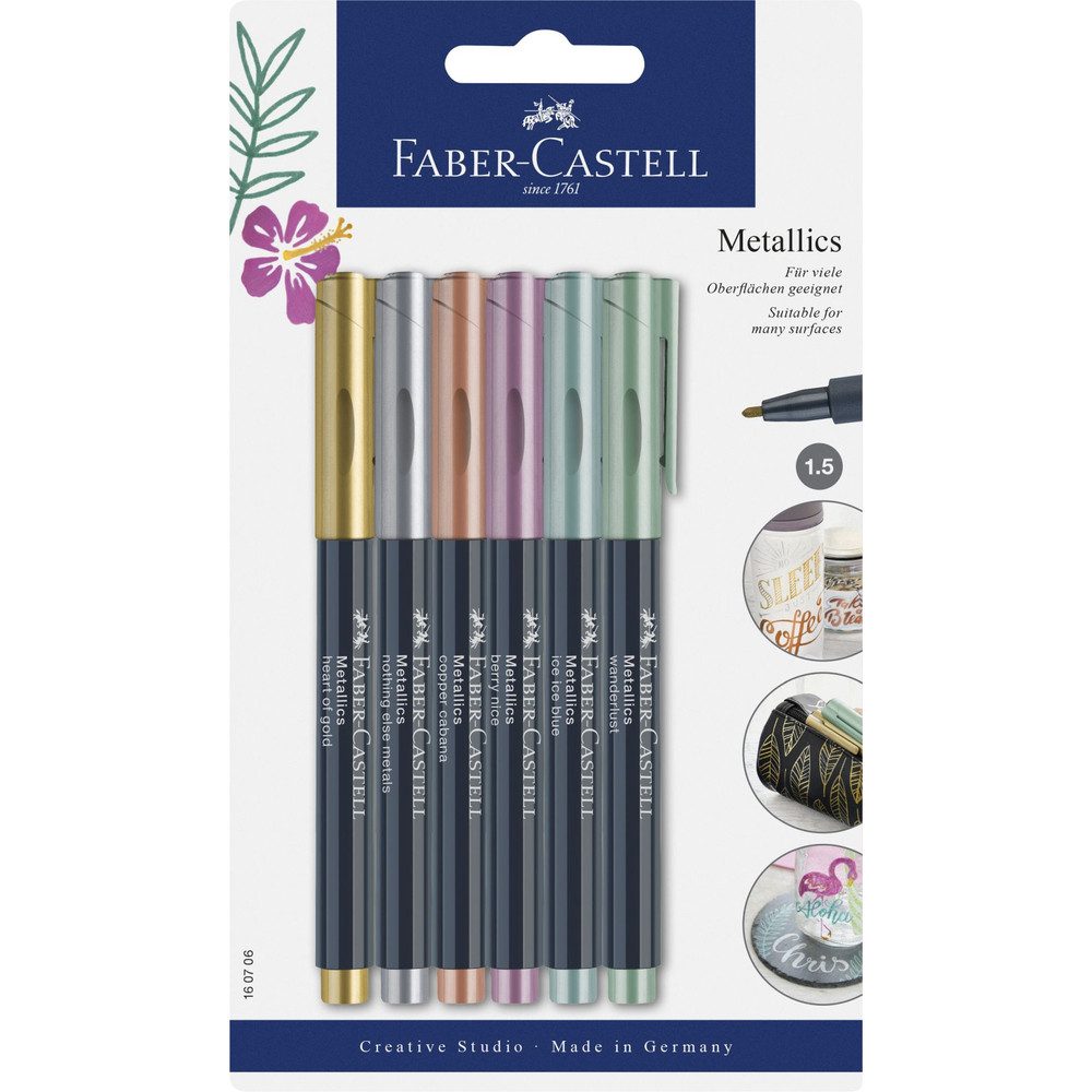 Faber-Castell Fineliner 6 Metallic Marker -