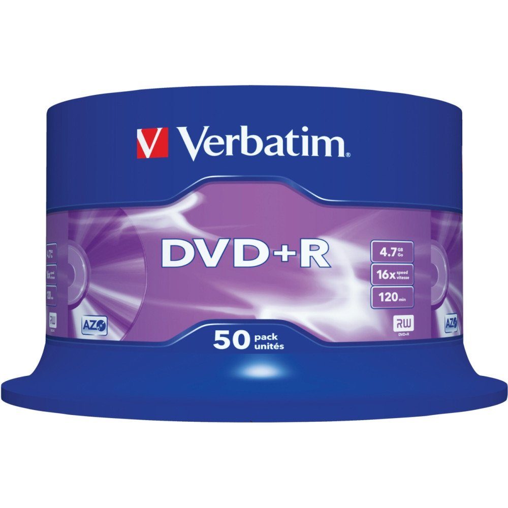 Verbatim DVD-Rohling DVD+R 4.7GB, 16x, 50er