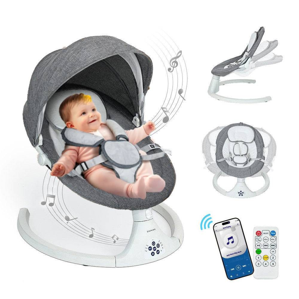 Insma Babyschaukel 5 Gang Elektrische bluetooth-Babywippe,