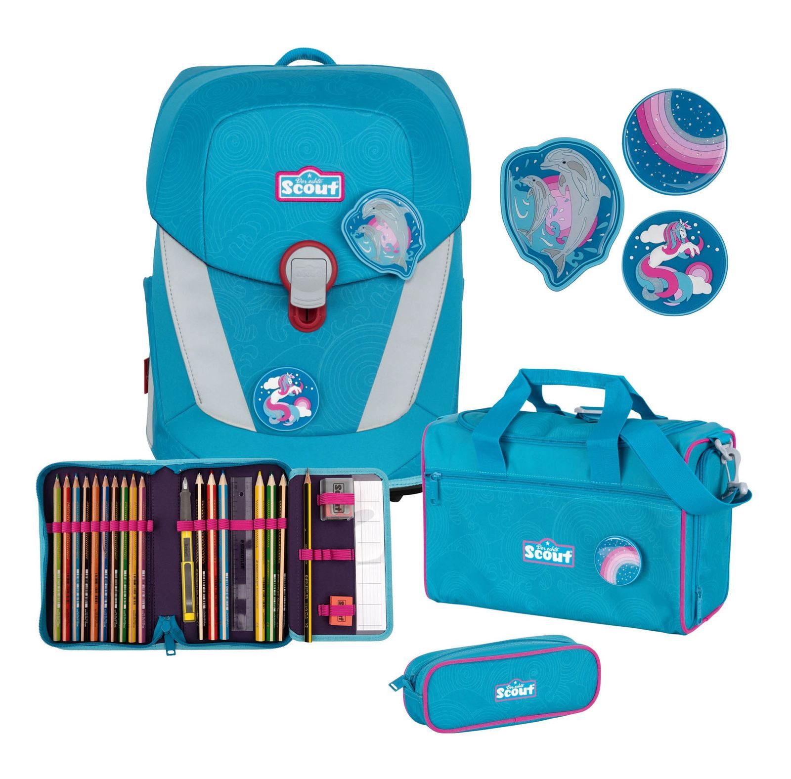 Scout Schulranzen Sunny II Set 4-teilig
