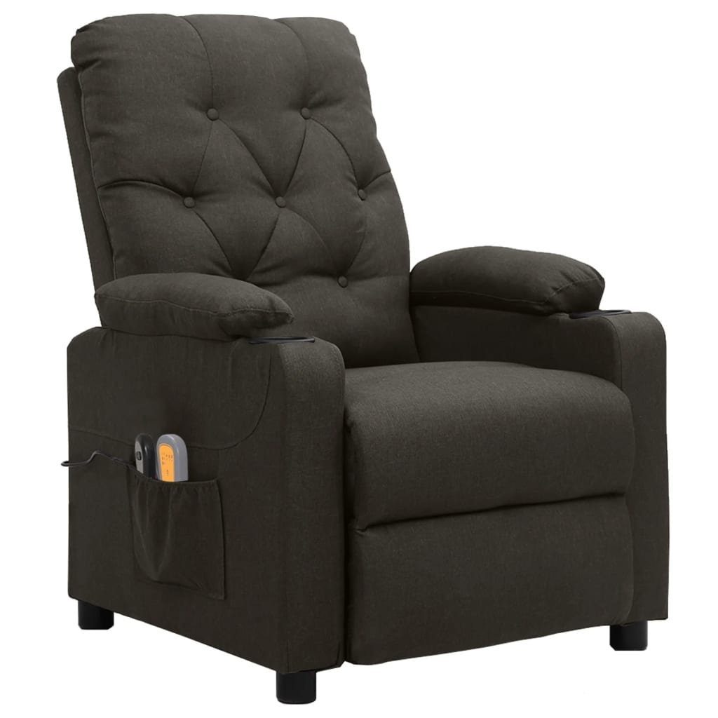 vidaXL Massagesessel Massagesessel Elektrisch Taupe Stoff
