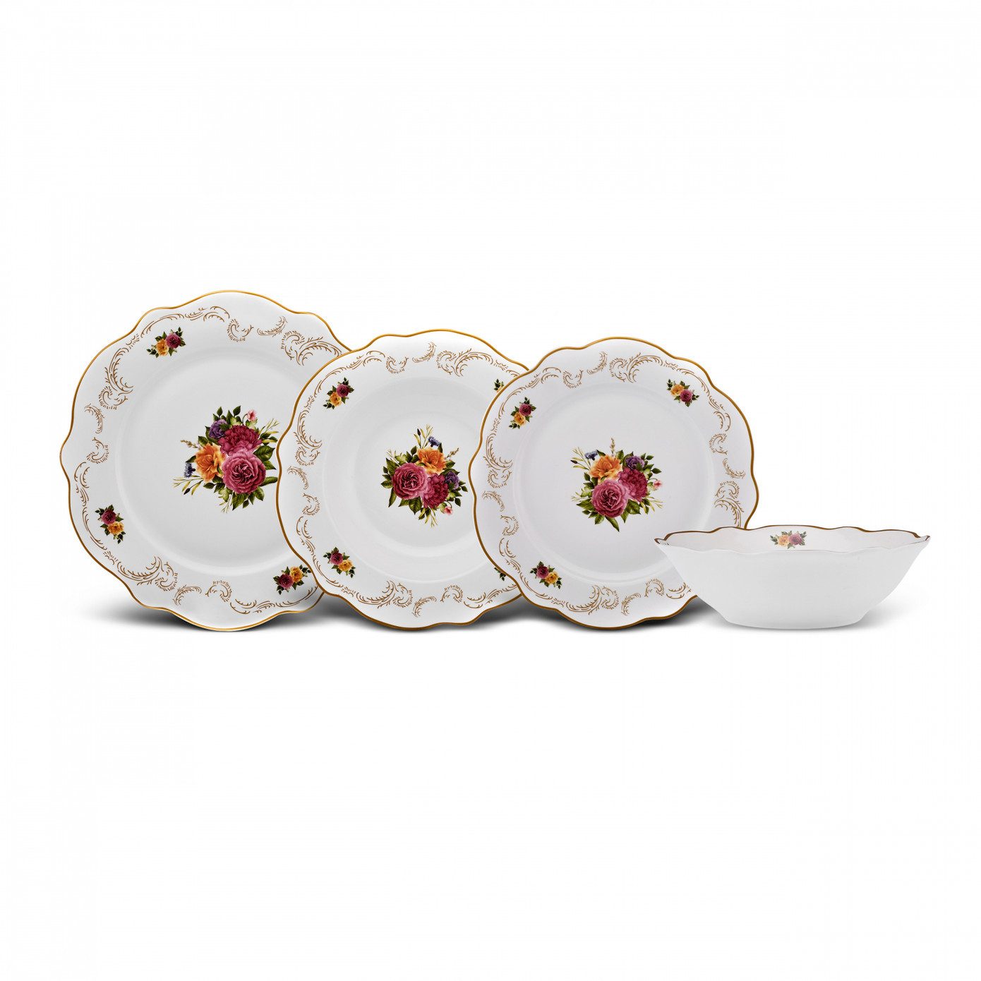 Karaca Geschirr-Set Antique Porzellan 24-teiliges Geschirrset