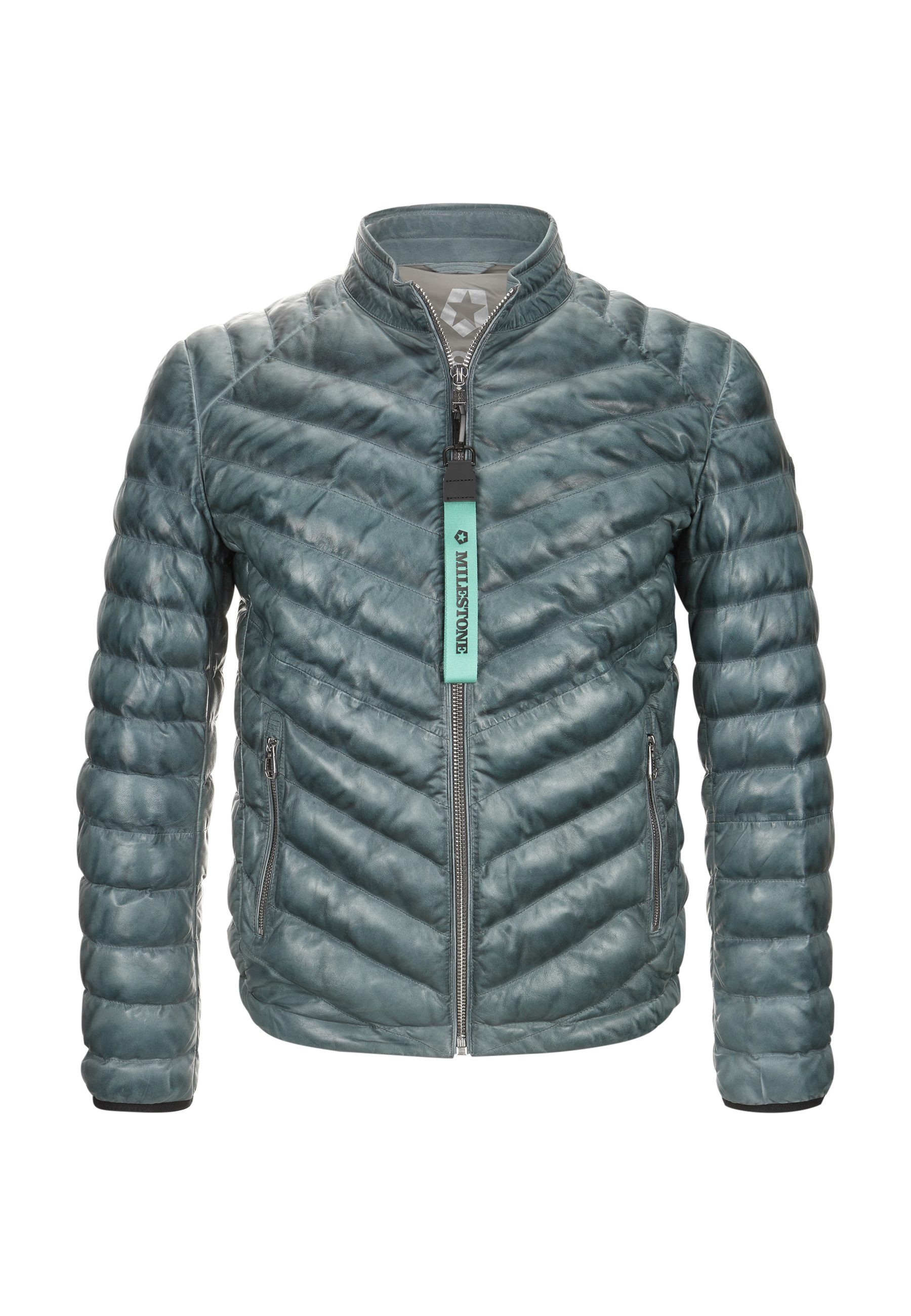 Milestone Lederjacke MSIseo Herren Bikerjacke Jacke