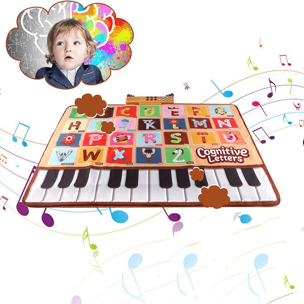 CLTYQ Spielmatte Musik-Spielmatte mit 26 Buchstaben