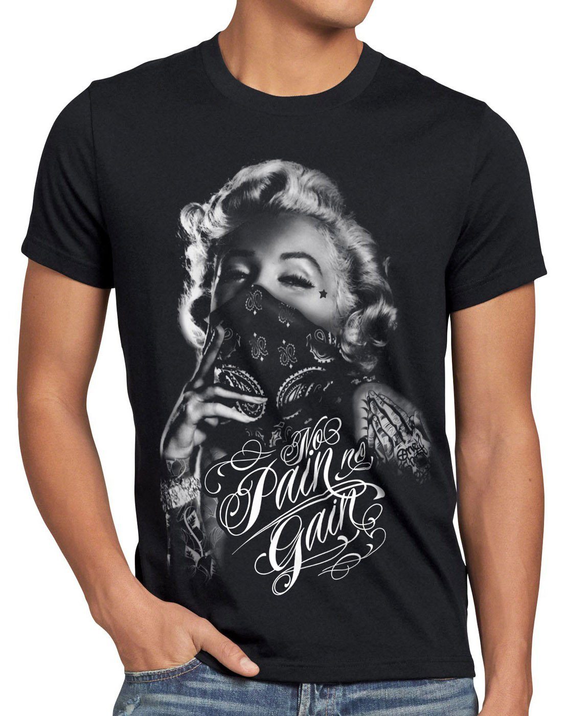 style3 T-Shirt Marilyn No Pain Tattoo
