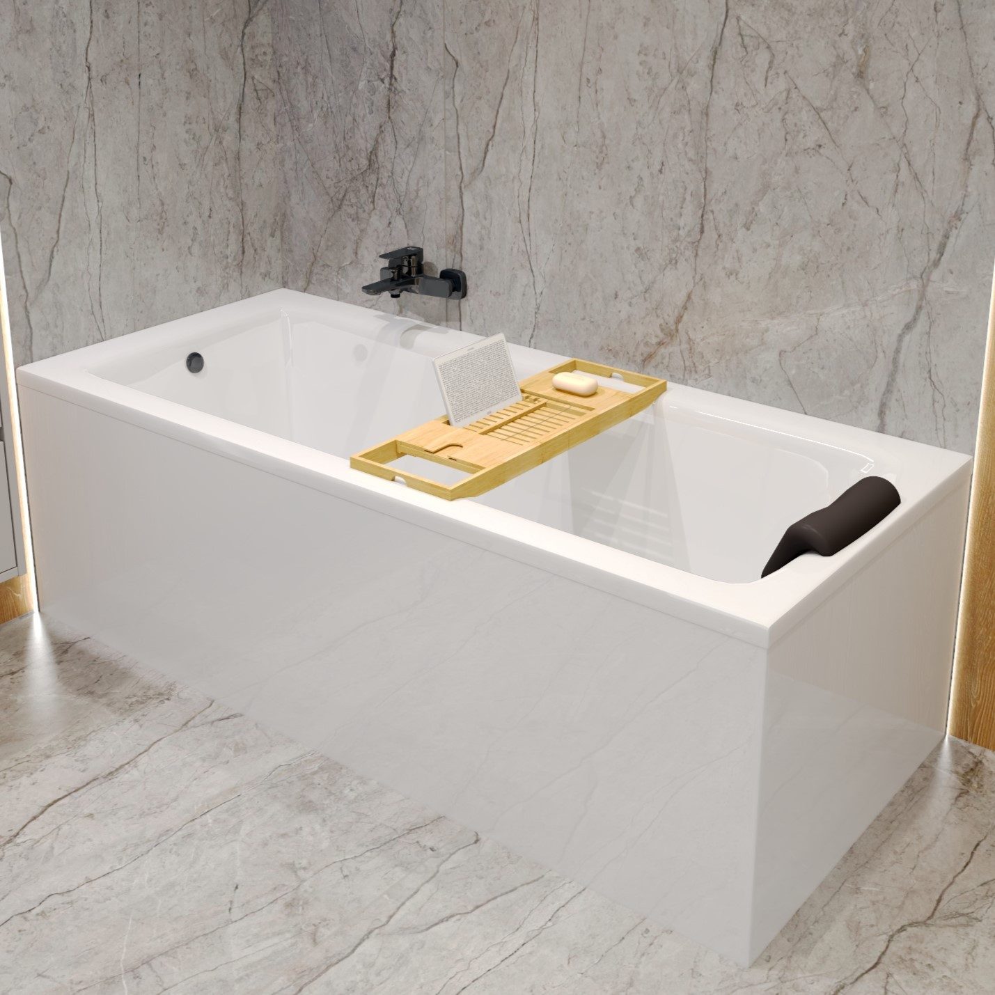 KOLMAN Badewanne Badewanne Rechteck TALIA 100x70