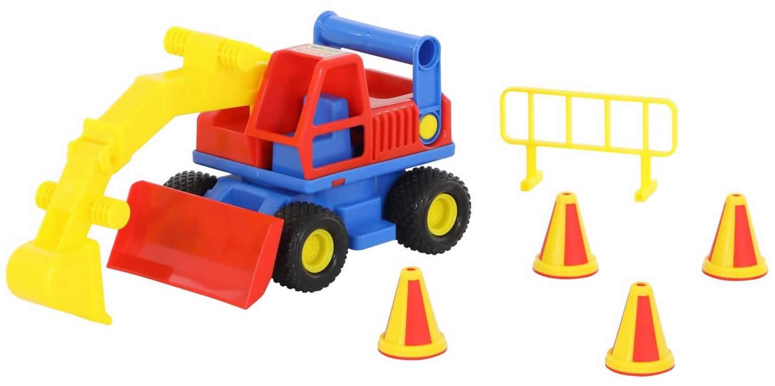 WADER QUALITY TOYS Spielzeug-Bagger ConsTruck Bagger