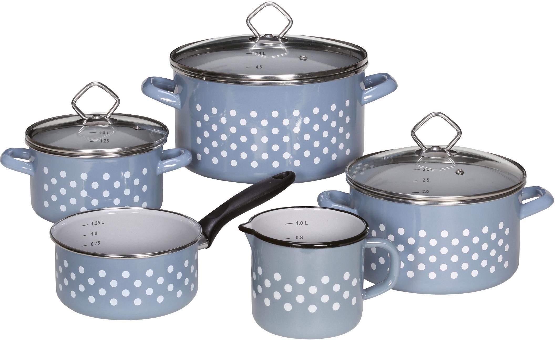 Krüger Topf-Set Emaille Topf-Set Rügen, 8