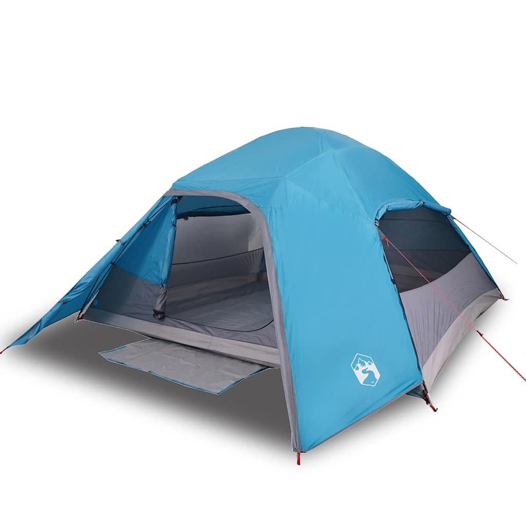 vidaXL Kuppelzelt Kuppel-Campingzelt 4 Personen Blau