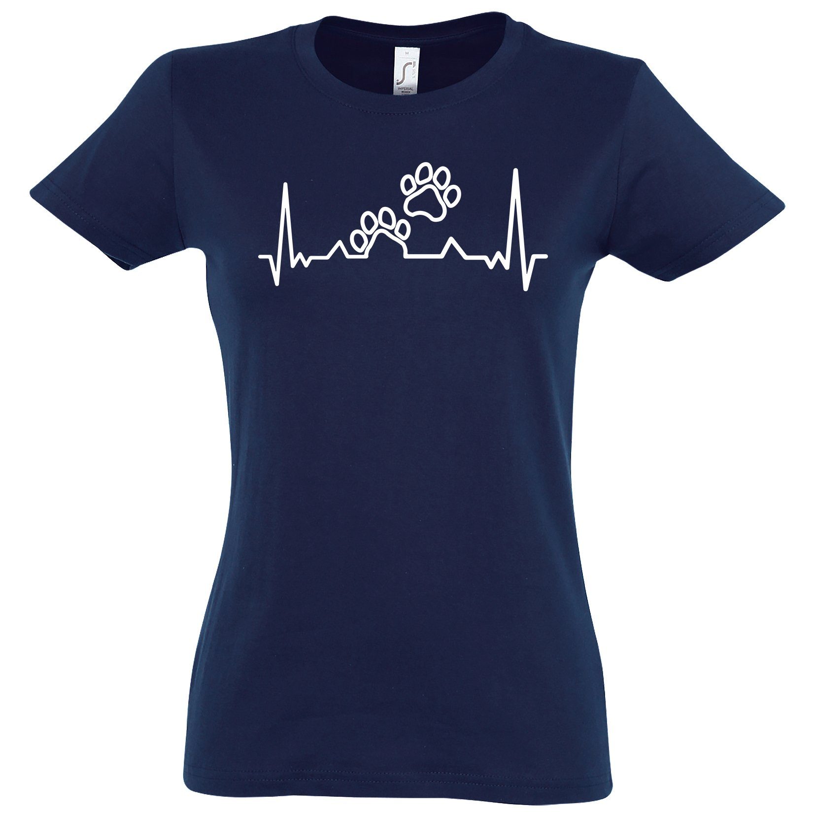Youth Designz T-Shirt Heartbeat Hundepfoten Damen