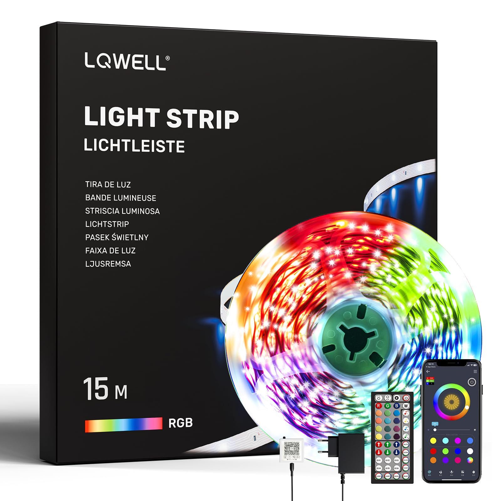 LQWELL LED-Streifen 10-30m LED Strip Licht-Band