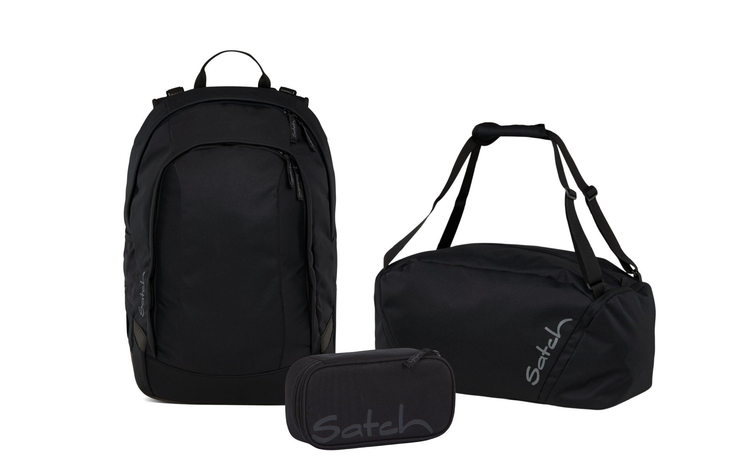 Satch Schulranzen Schulrucksack-Set AIR Blackjack 3-teilig,
