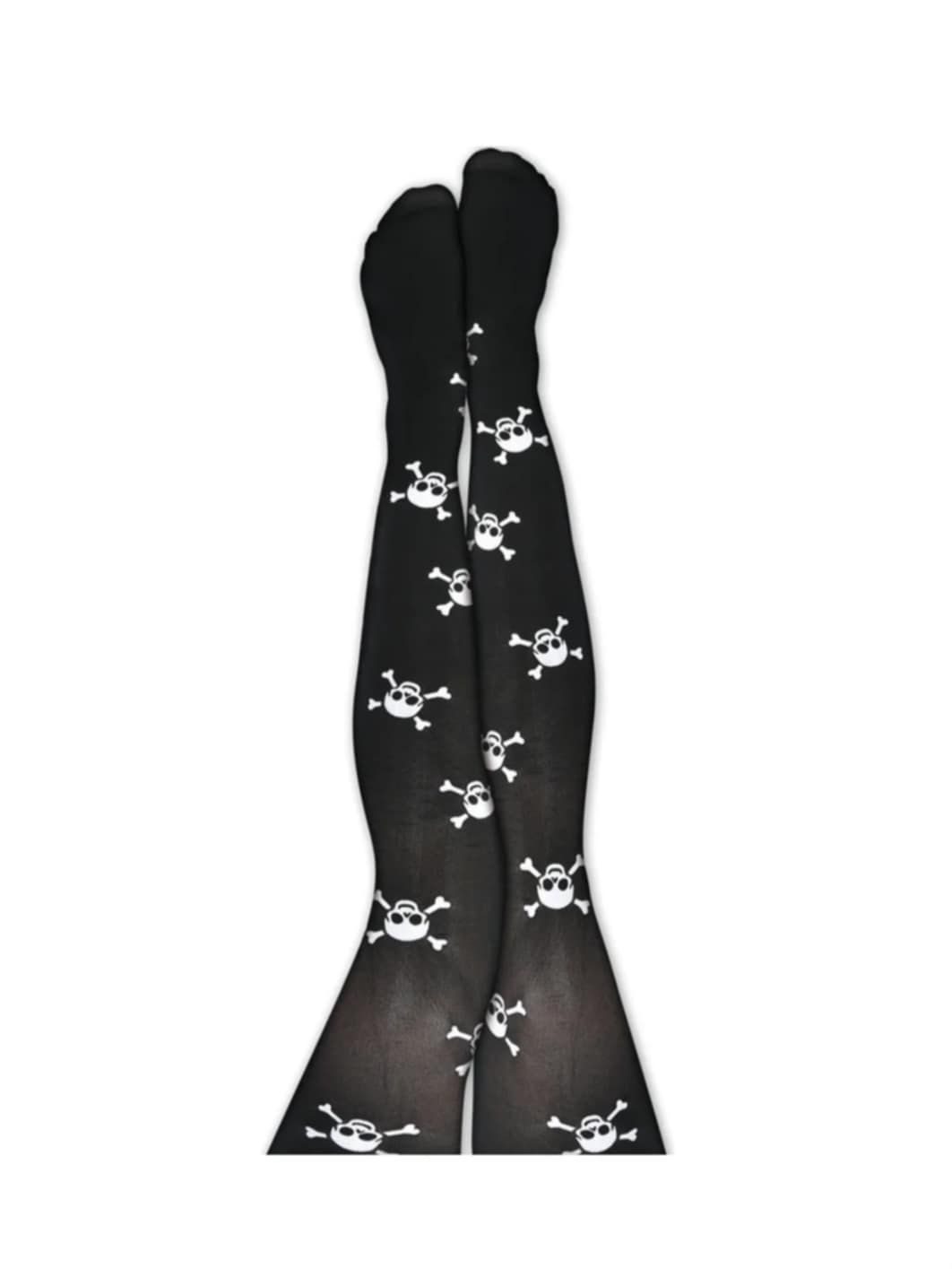 Orlob Strumpfhose Totenkopf Strumpfhose Schwarz Halloween