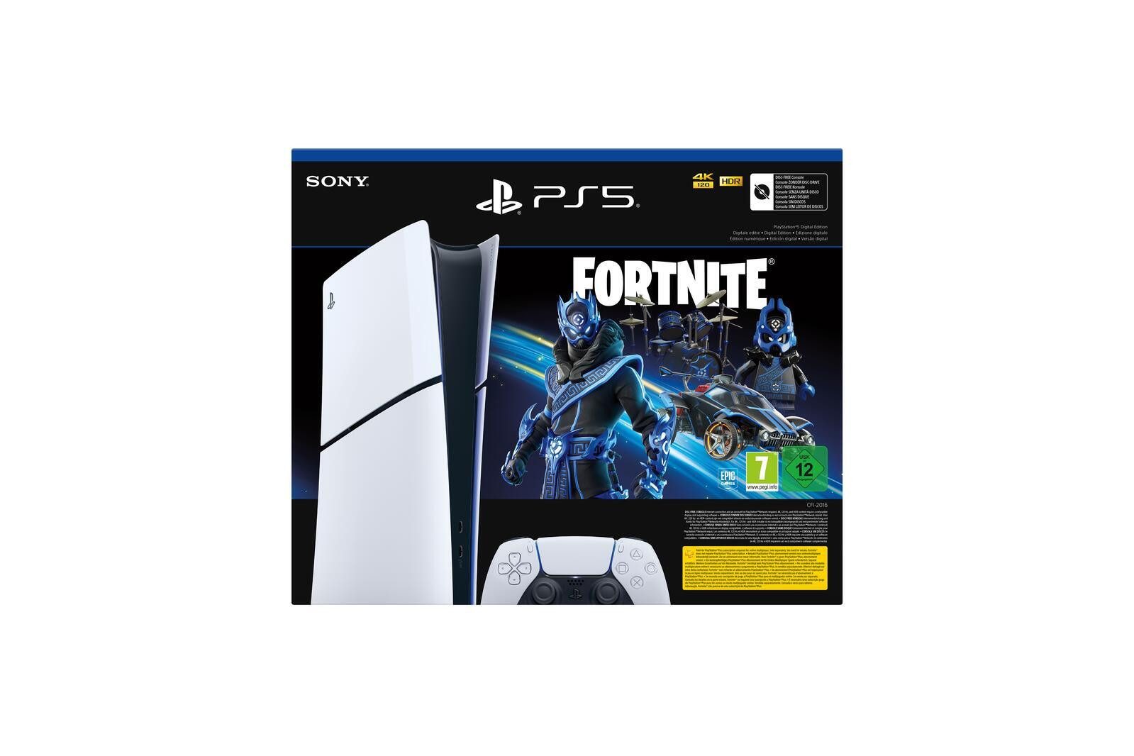 Sony PS5- Digital Edition, Slim Fortnite