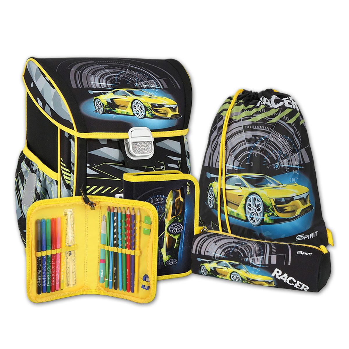 Spirit Schulranzen Schulranzen-Set 'RACER' Rennauto -
