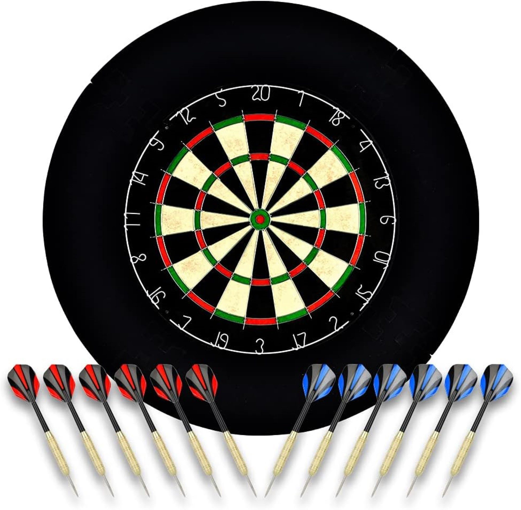 COFI 1453 Dartscheibe Sisal/Borsten-Dartscheibe mit Stapelfreiem