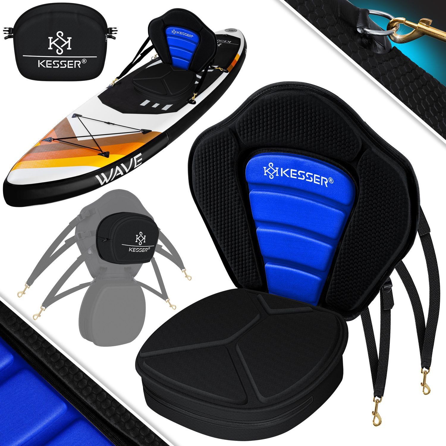 KESSER SUP-Rückenlehne, Kajak-Sitz Premium für SUP