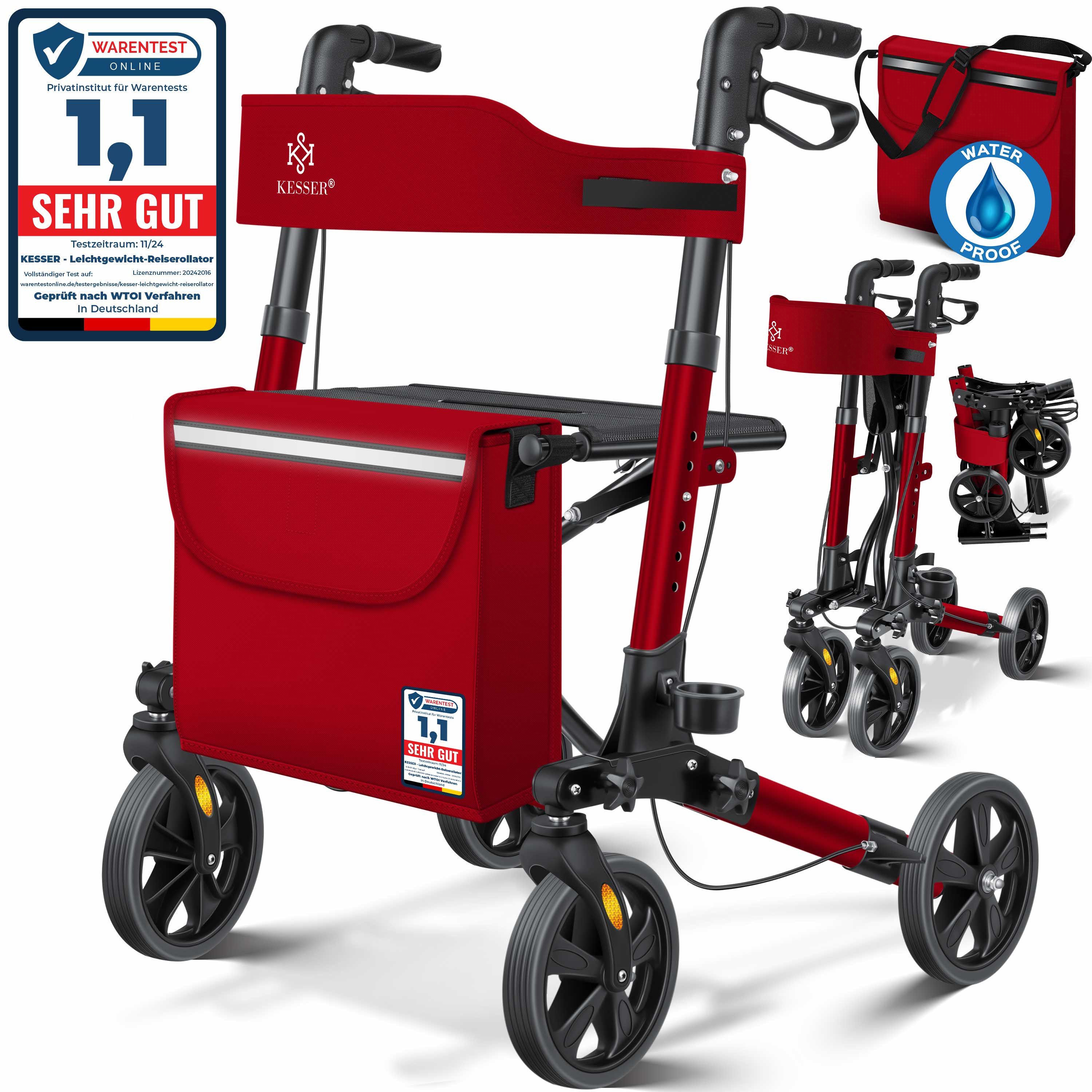 KESSER Rollator, Laufhilfe höhenverstellbar Gehwagen Gehhilfe