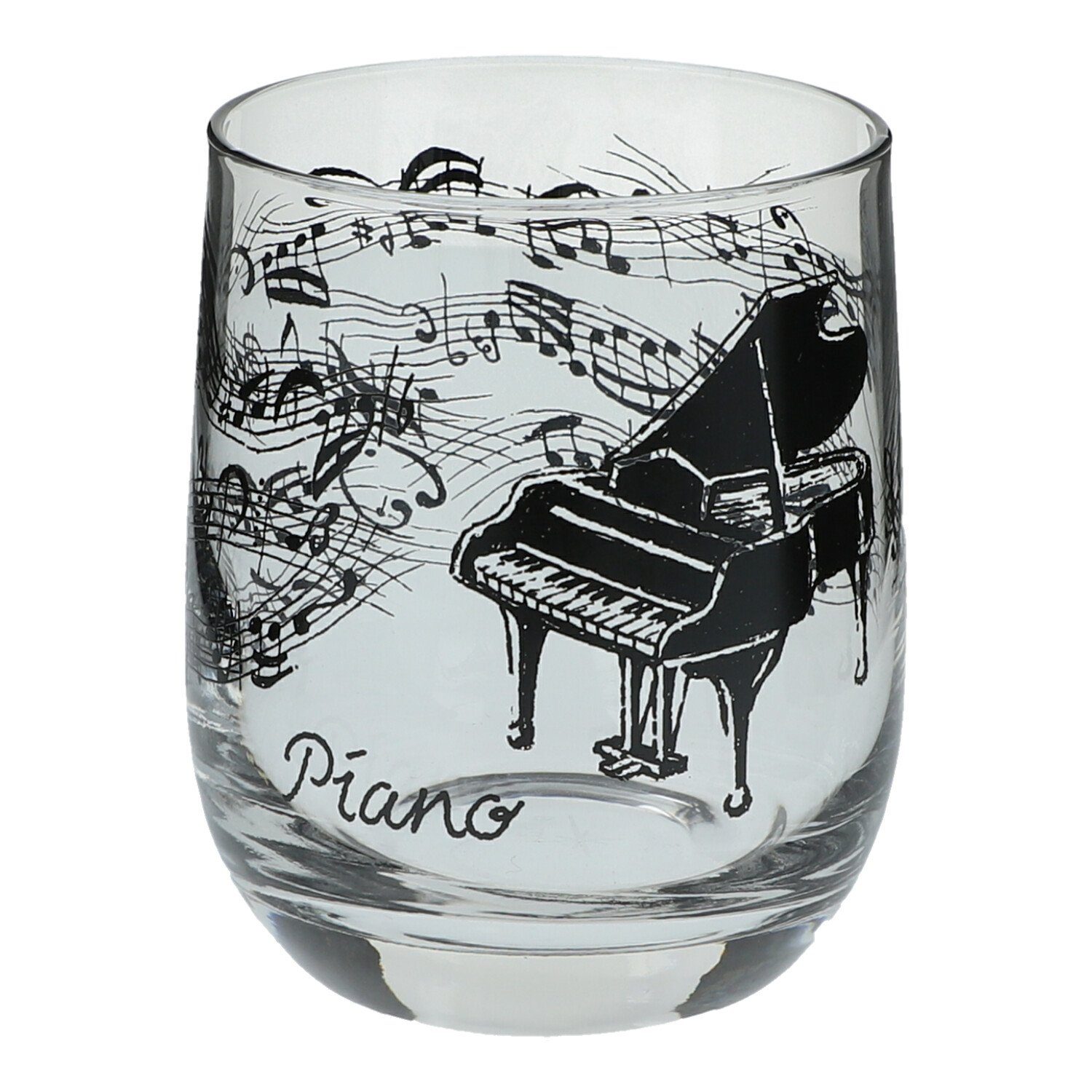 Musikboutique Glas Glas mit Instrumenten und