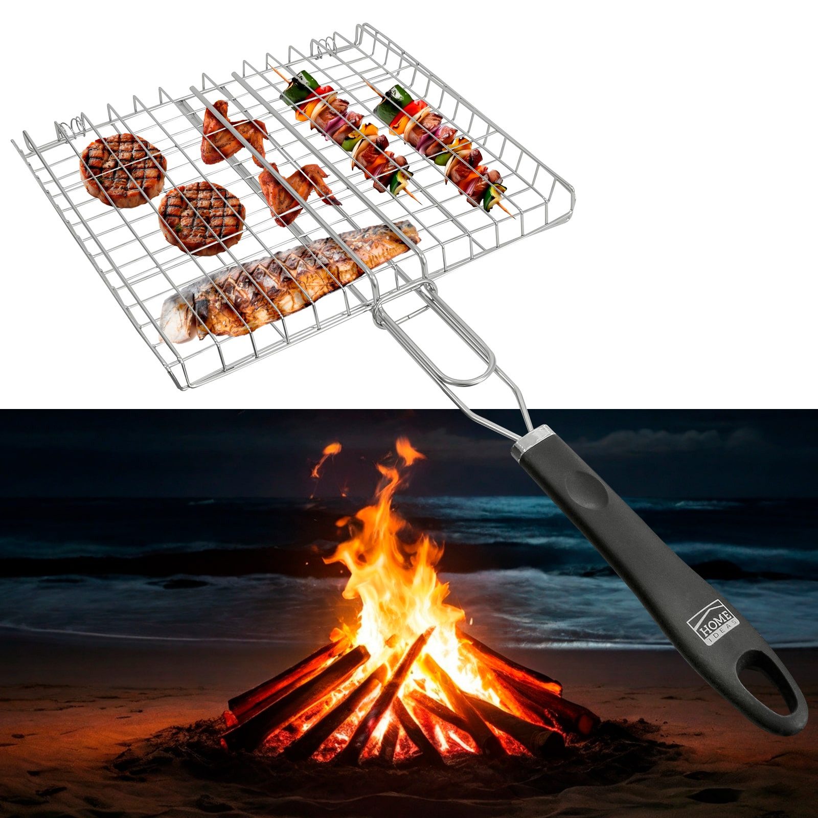 Home Ideas Grillguthalter Grillkorb für Fleisch,
