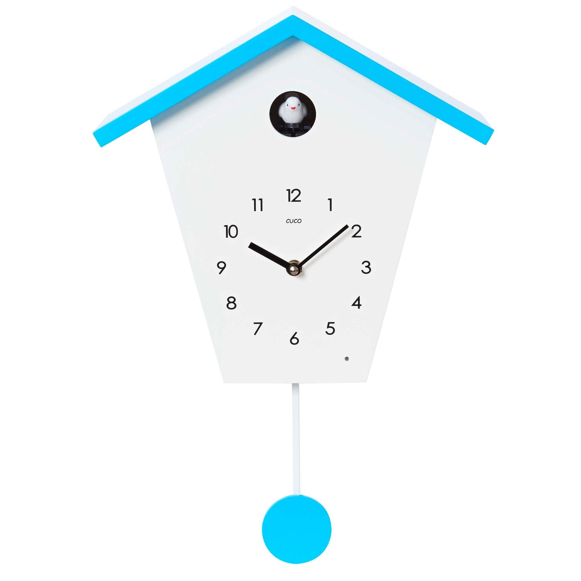 Cuco Clock Wanduhr (mit Nachtruhefunktion, Vogelgezwitscher)