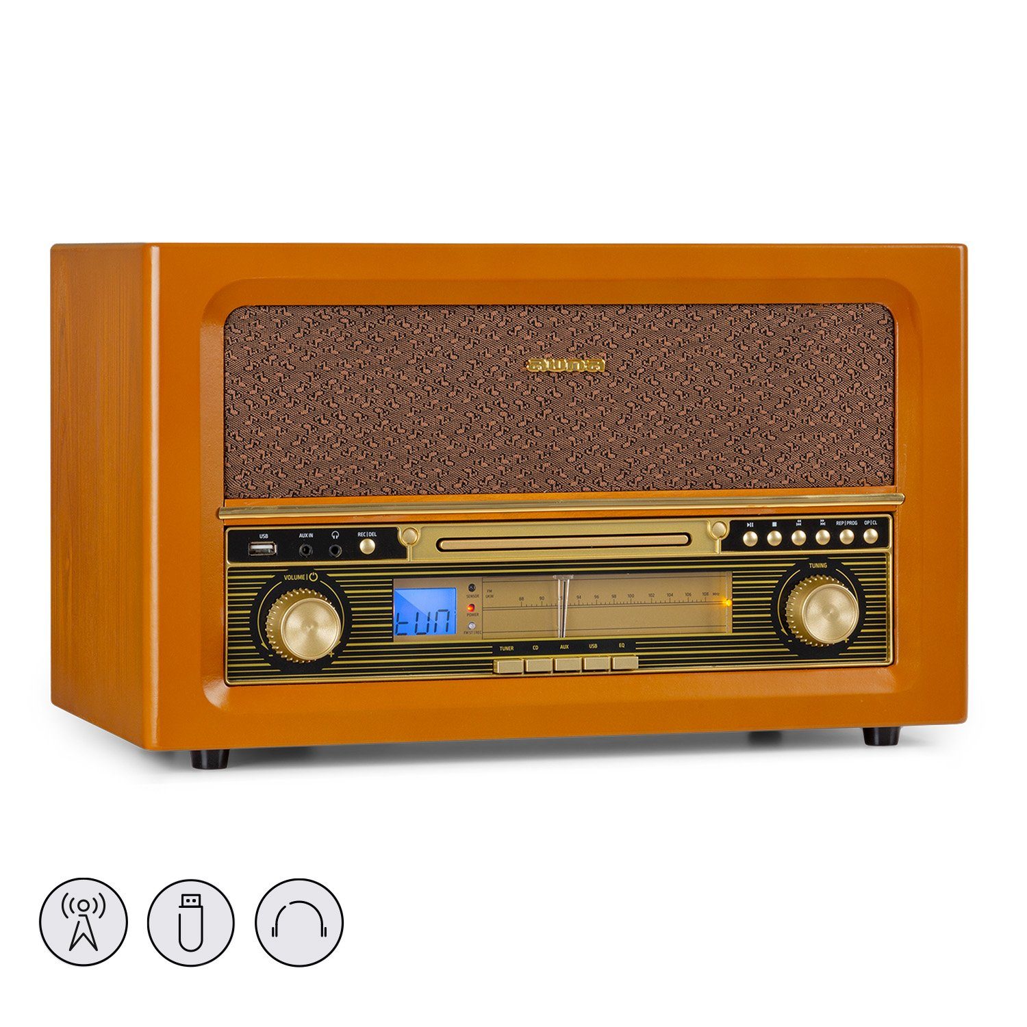 Auna Belle Epoque Stereoanlage (UKW-Radiotuner, 5