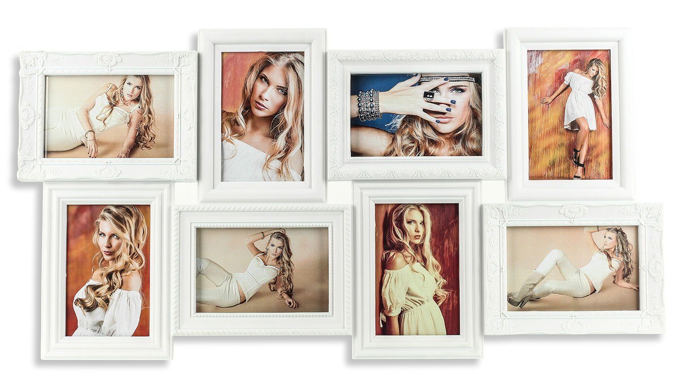 Levandeo® Bilderrahmen Collage, Bilderrahmen Fotocollage weiß