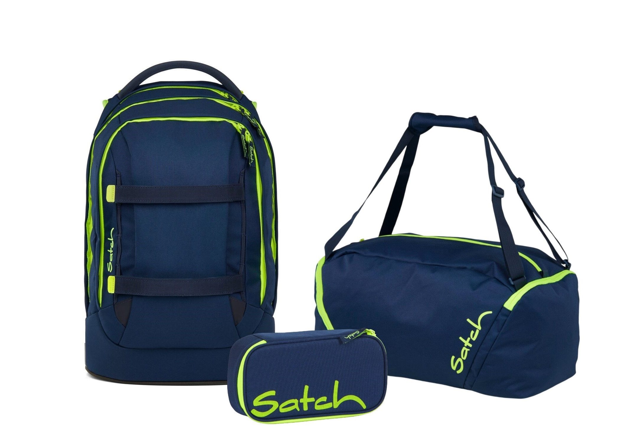 Satch Schulranzen Schulrucksack-Set PACK Toxic Yellow